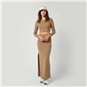 Mystic Glow Long Skirt Women slate brown