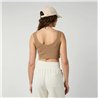 Mystic Glow Crop Tank Women slate brown