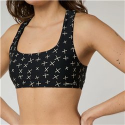 Mystic Lana Cross Bikini Top black
