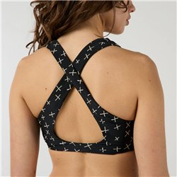 Mystic Lana Cross Bikini Top black