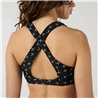 Mystic Lana Cross Bikini Top black