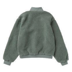 Mystic Teddy Zip Up Sweat Women frozen green
