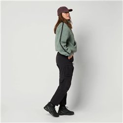 Mystic Teddy Zip Up Sweat Women frozen green
