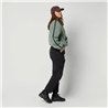 Mystic Teddy Zip Up Sweat Women frozen green
