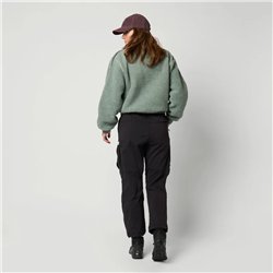 Mystic Teddy Zip Up Sweat Women frozen green