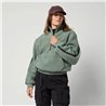 Mystic Teddy Zip Up Sweat Women frozen green