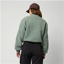 Mystic Teddy Zip Up Sweat Women frozen green
