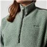 Mystic Teddy Zip Up Sweat Women frozen green