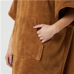 Mystic Poncho Teddy slate brown