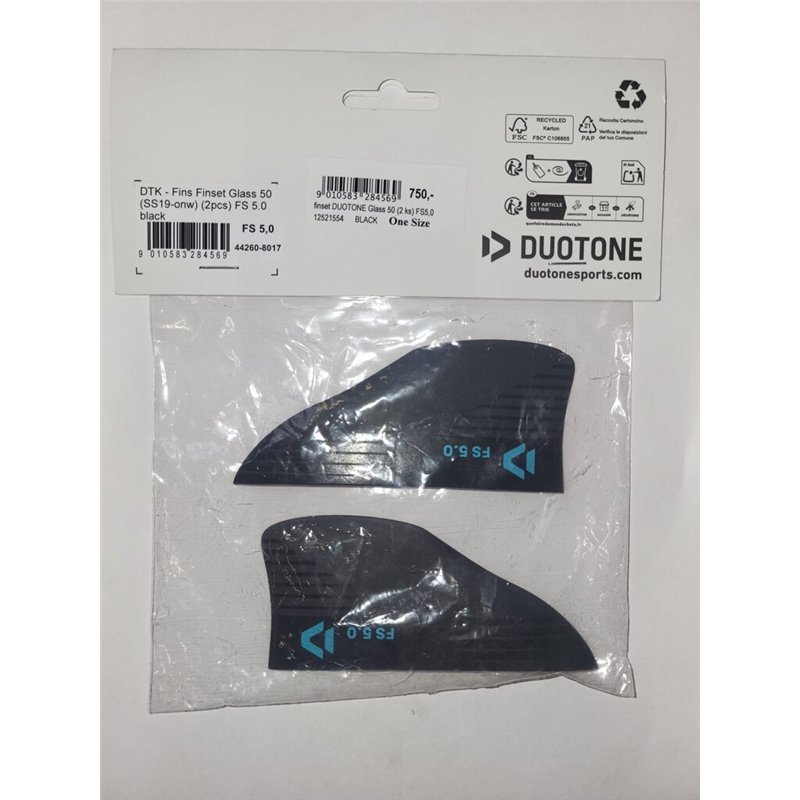 Duotone Kite Fins Finset Glass 50 (SS19-onw) (2pcs) - FS 5.0 - black