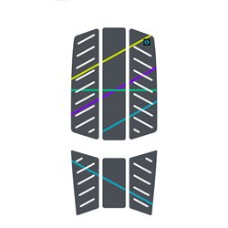 Duotone  Board Acc Traction Pad SLS Front - 4mm - dark-grey/stripes
