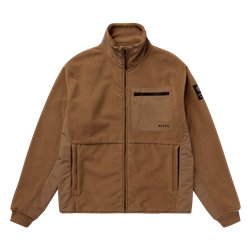 Mystic DTS Fleece Zip Thru Sweat slate brown