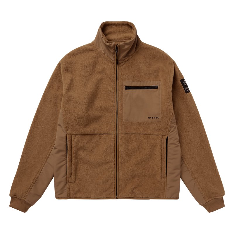 Mystic DTS Fleece Zip Thru Sweat slate brown