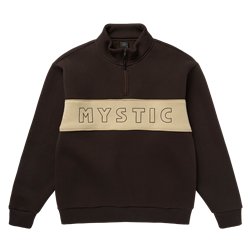 Mystic Slate Half Zip Sweat dark brown