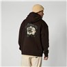 Mystic Heartsease Hood Sweat dark brown