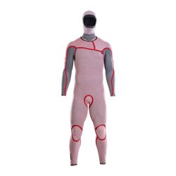 ION Wetsuit Seek Amp 6/5 Hood Front Zip men black