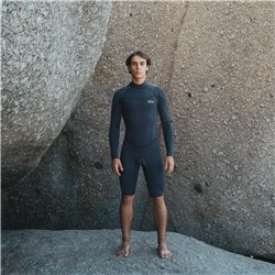 ION Wetsuit Element 2/2 Shorty LS Back Zip men blue-nights