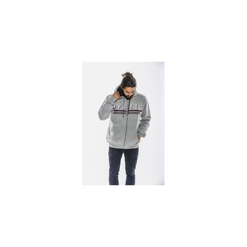 Mystic Crude Sweat Hooded Men grey melee