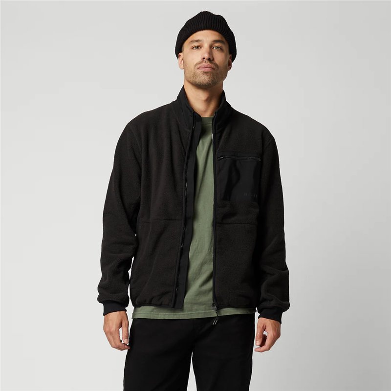 Mystic DTS Fleece Zip Thru Sweat black