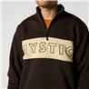 Mystic Slate Half Zip Sweat dark brown