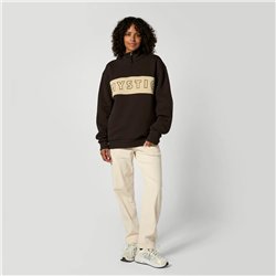 Mystic Slate Half Zip Sweat dark brown