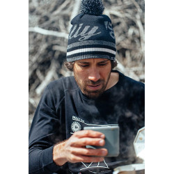 17tph12  - Pally`Hi Mütze Beanie PimPom heather bordeaux