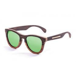 ocean66001.0  - Ocean Bamboo Sonnenbrille Wedge green revo