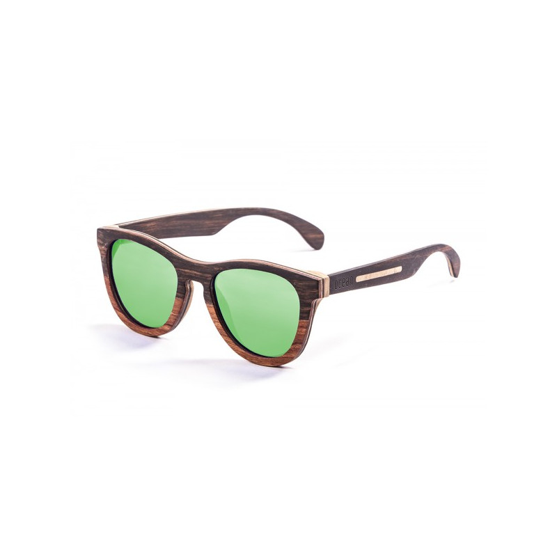 ocean66001.0  - Ocean Bamboo Sonnenbrille Wedge green revo