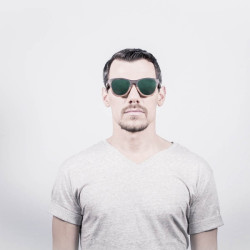 ocean66001.0  - Ocean Bamboo Sonnenbrille Wedge green revo