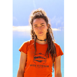 SKS2021TR  - Swiss Kitesurf Spot Tee woman rusty red