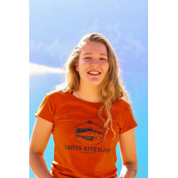 SKS2021TR  - Swiss Kitesurf Spot Tee woman rusty red