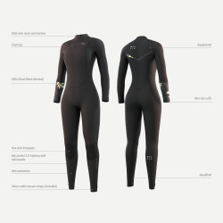 35000.220094  - Mystic Dazzled Fullsuit 3/2mm Double Fzip Women