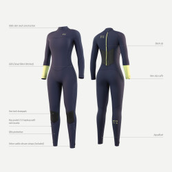 35000.220097  - Mystic Dazzled Fullsuit 4/3mm Bzip Women black