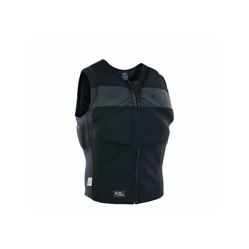 ION Vest Vector Amp Front Zip men black - 2021 im Kiteschop Schweiz kaufen