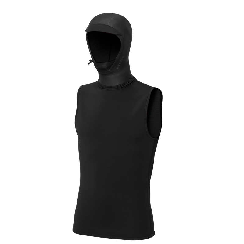 Mystic Neoprene Top with hood 3/2mm black
