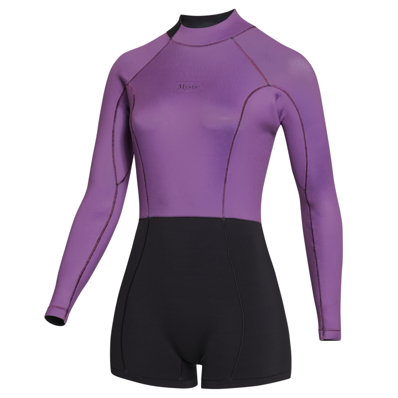 Mystic Lunar Longarm Shorty 2/2mm Bzip Women sunset purple