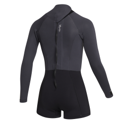 Mystic Lunar Longarm Shorty 2/2mm Bzip Women black