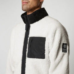 Mystic DTS Teddy Zip thru Sweat off white