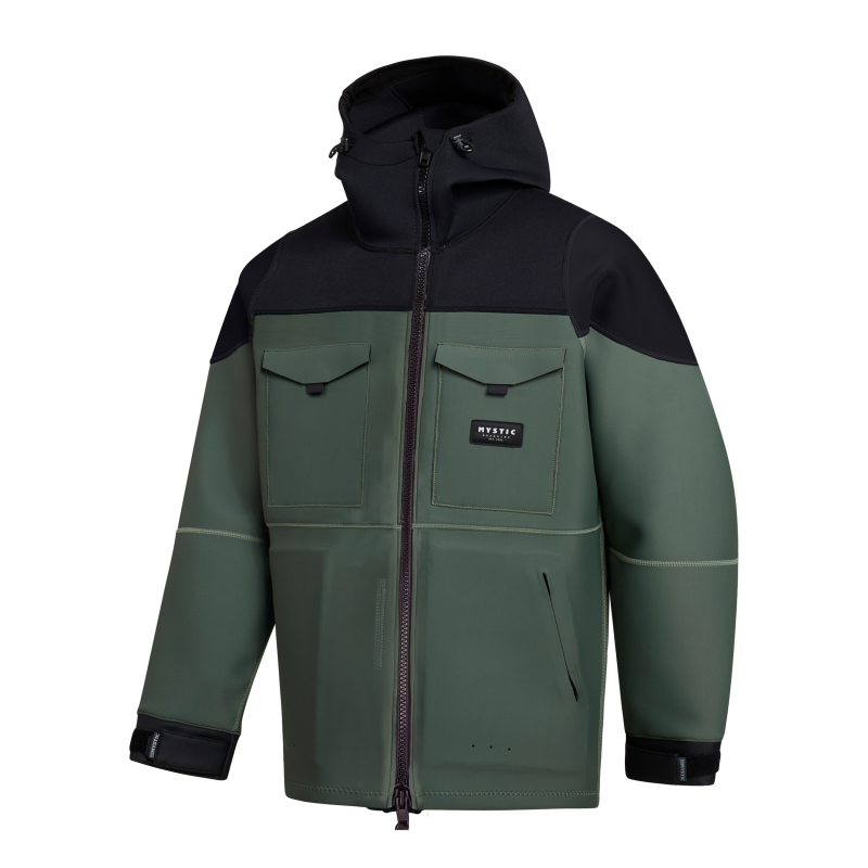 Mystic Vortex Neoprene Jacket 3/2mm dark olive