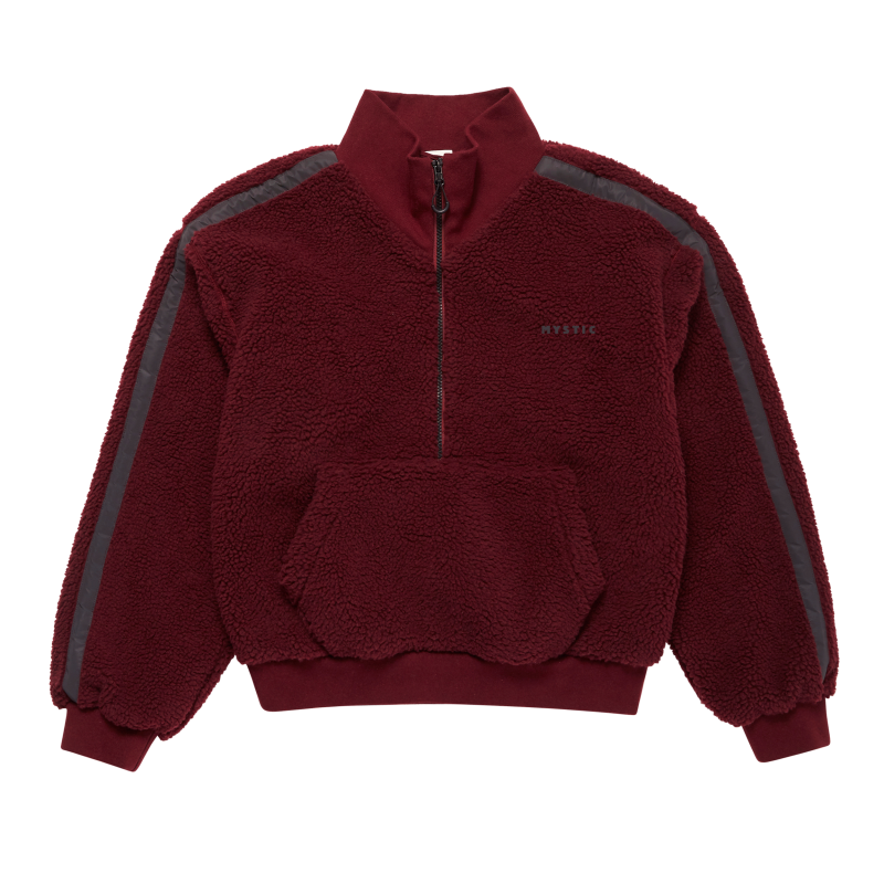 Mystic Teddy Zip Up Sweat Women red wine