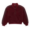 Mystic Teddy Zip Up Sweat Women red wine