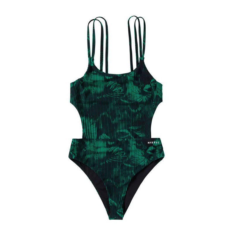 Mystic Jorun Cut Out Swimsuit black / green