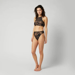 Mystic Flashback Athletic Bikini Top slate brown