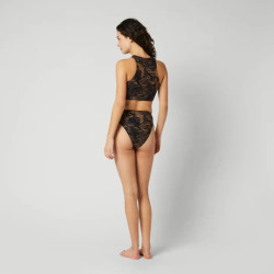 Mystic Flashback Athletic Bikini Top slate brown