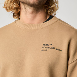Mystic Trademark Crew Sweat slate brown