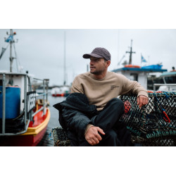 Mystic Trademark Crew Sweat slate brown