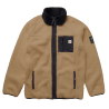 Mystic DTS Teddy Zip thru Sweat slate brown