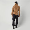 Mystic DTS Teddy Zip thru Sweat slate brown