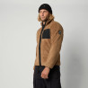 Mystic DTS Teddy Zip thru Sweat slate brown