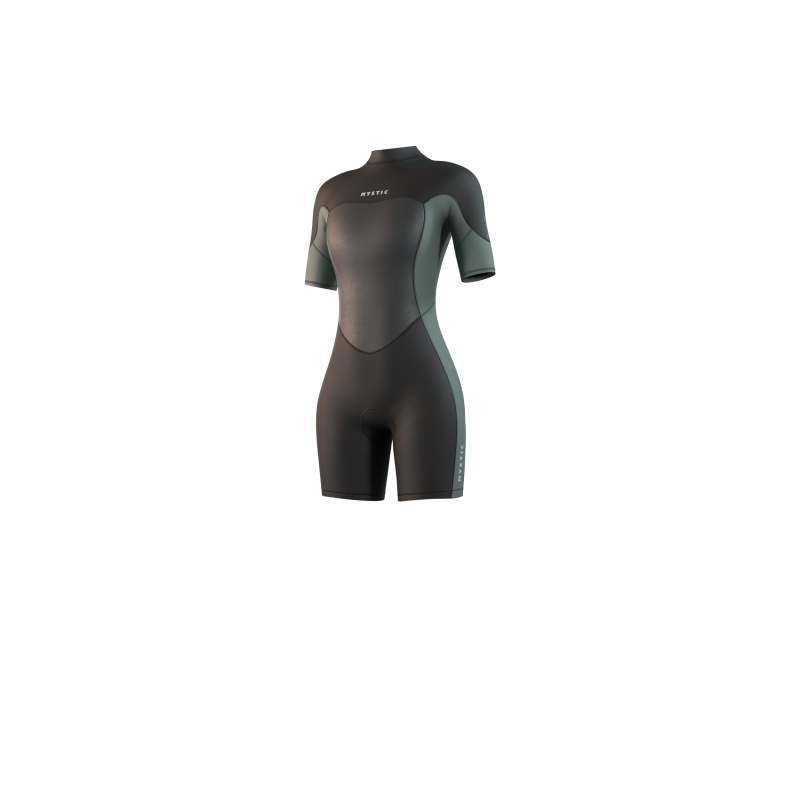 Mystic Brand Shorty 3/2mm Bzip Flatlock Women dark olive